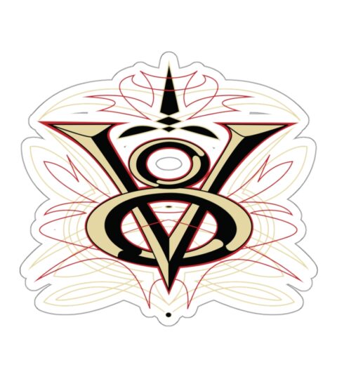 V8 Logo With Pinstriping Kiss-Cut Stickers