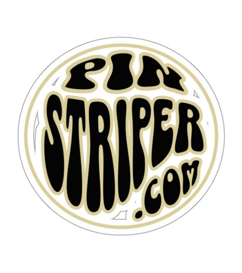Pinstriper.com Retro Logo Kiss-Cut Stickers