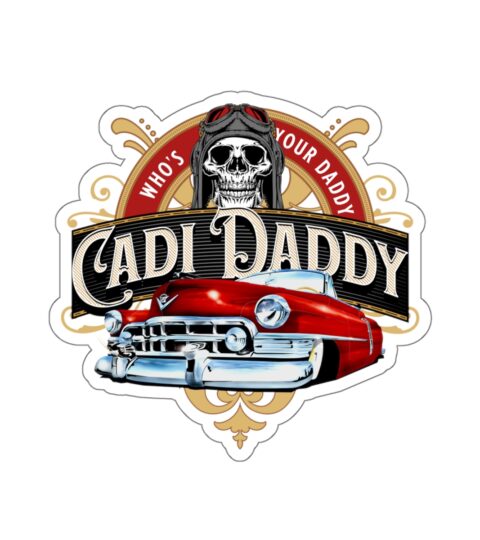 Cadi Daddy-Kiss-Cut Stickers 2″x2: