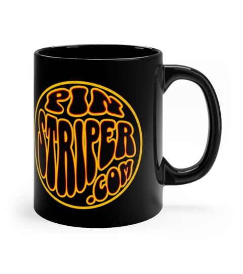 Pinstriper.com Retro Logo11oz Black Mug