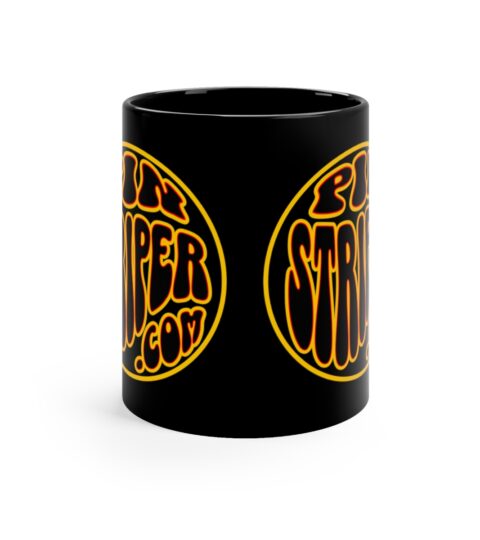 Pinstriper.com Retro Logo11oz Black Mug