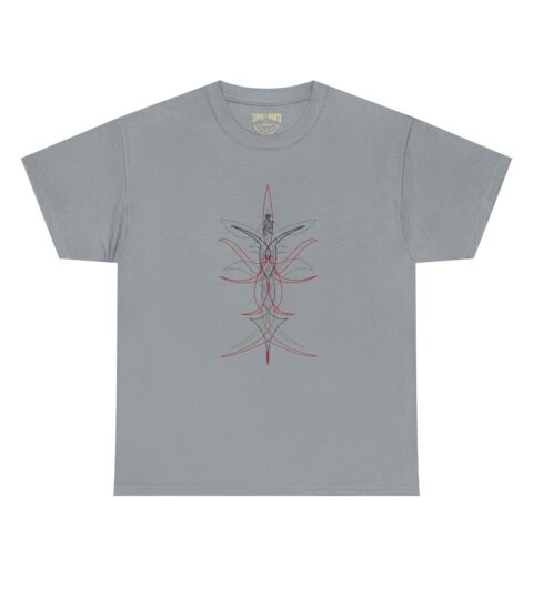 pinstripe Line Art T-Shirt — Geometric Symmetry Graphic Tee