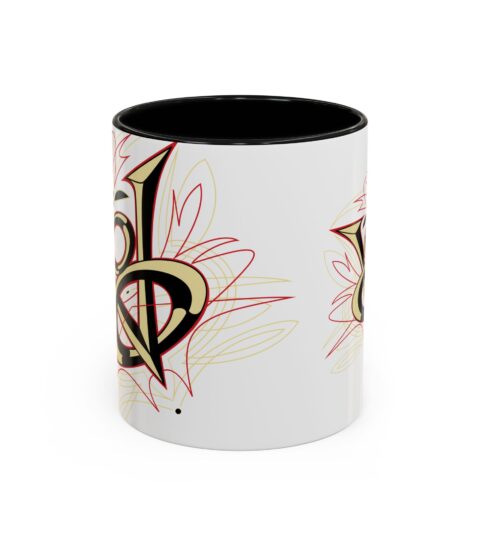 V8 Pinstripe Accent Coffee Mug — 11/15 oz