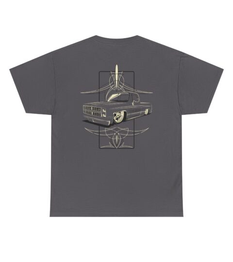 Square body pinstriping retro t- shirt