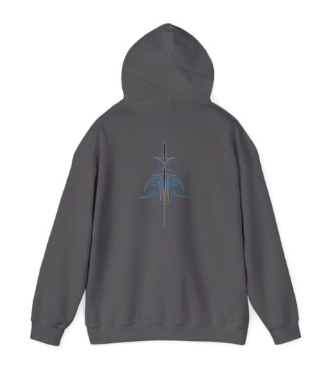 Minimal Blue Beetle Graphic Hoodie – Subtle Insect Line Art Pullover