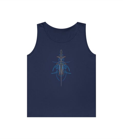 Abstract Nautical tony  Pinstripe designTank