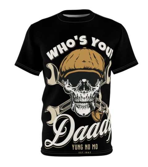 Who’s Your Daddy Skull Wrench Tee — Vintage Mechanic Motorcycle T-Shirt