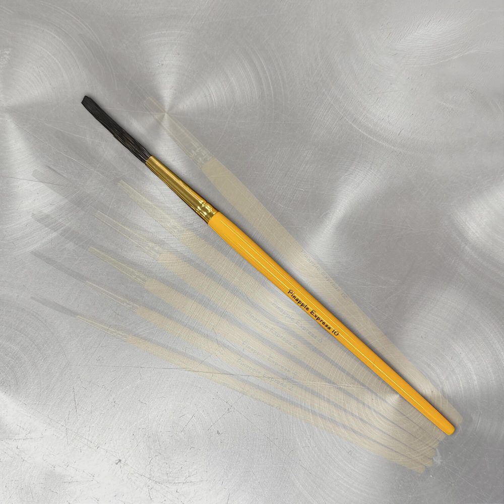 Von Dago Pineapple Express lettering quills, pinstriping supplies, Kafka brushes, Mack pinstriping brushes, and Mack lettering brushes.