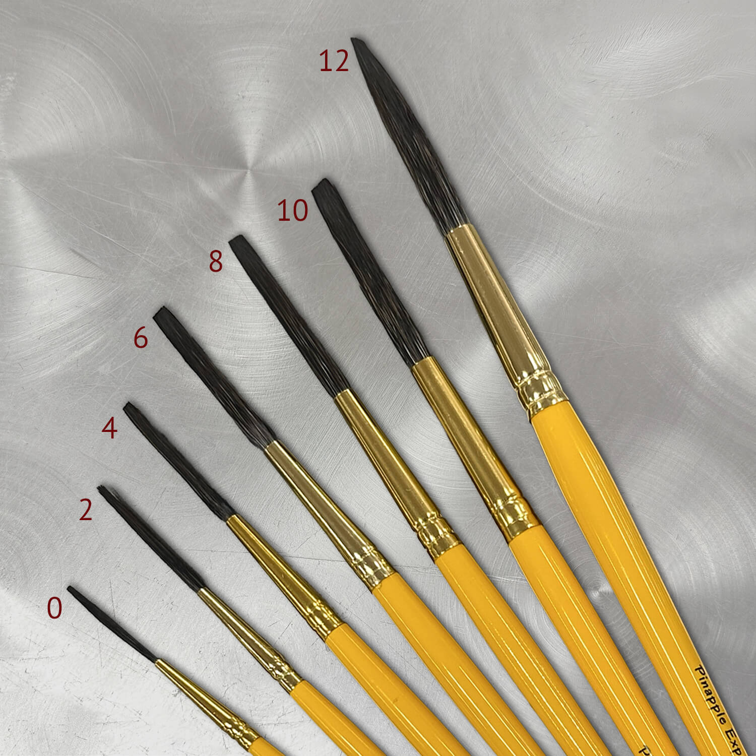Von Dago Pineapple Express lettering quills, pinstriping supplies, Kafka brushes, Mack pinstriping brushes, and Mack lettering brushes.