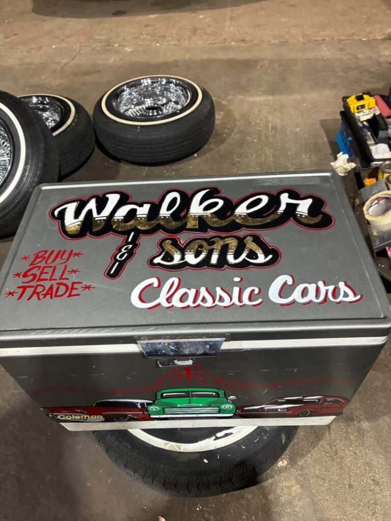 Work by AR’s Custom Pinstriping,Lettering, and patina